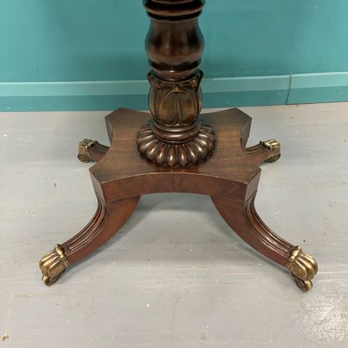 REGENCY DROP LEAF SOFA TABLE ON LIONS PAW CASTORS - ADDITIONAL PHOTO 5