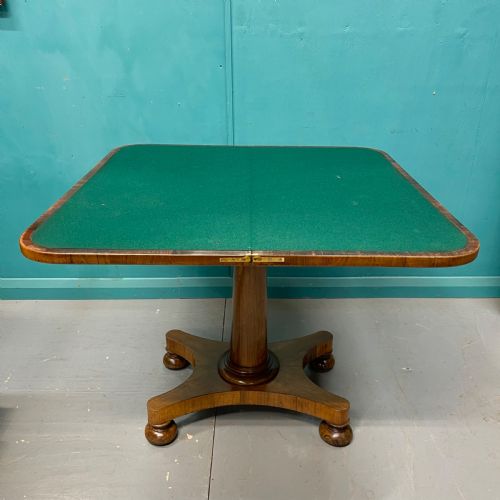 REGENCY PALE ROSEWOOD GAMES CONSOLE TABLE - ADDITIONAL PHOTO 3