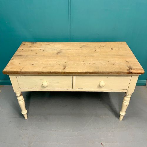 ANTIQUE PINE SERVER OR WORK TABLE - ADDITIONAL PHOTO 3