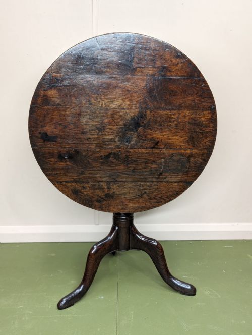 18TH CENTURY OAK PROVINCIAL TRIPOD TABLE - ADDITIONAL PHOTO 5
