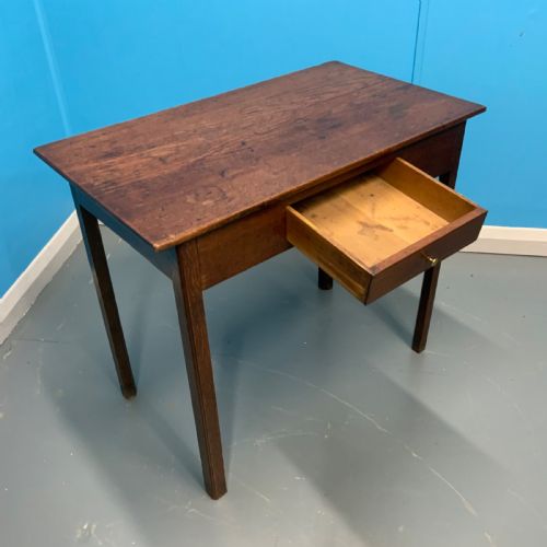 GEORGIAN OAK SIDE TABLE WITH DRAWER - ADDITIONAL PHOTO 2