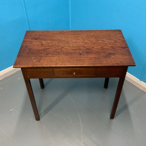 GEORGIAN OAK SIDE TABLE WITH DRAWER - ADDITIONAL PHOTO 3