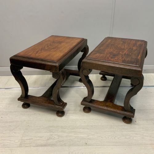 PAIR OF FRENCH SOFA SIDE TABLES - ADDITIONAL PHOTO 5