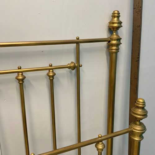 ANTIQUE 5FT KINGSIZE VICTORIAN BRASS BED - ADDITIONAL PHOTO 2