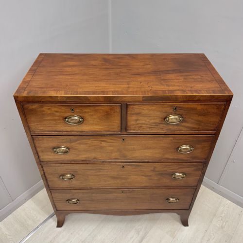 REGENCY MAHOGANY CHEST OF DRAWERS - ADDITIONAL PHOTO 4