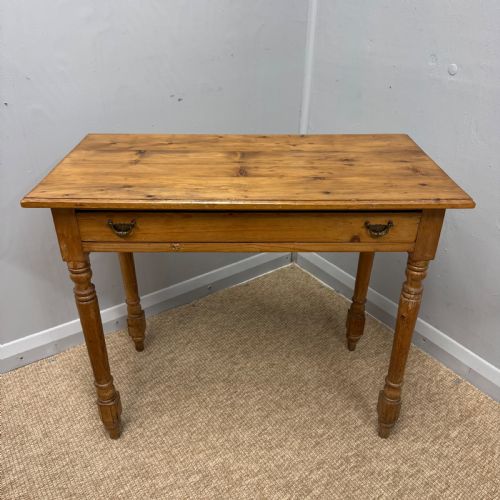 19TH CENTURY PINE SIDE TABLE WITH DRAWER - ADDITIONAL PHOTO 3