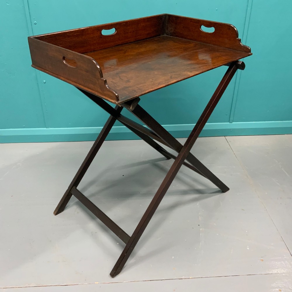 Georgian butlers tray on original stand