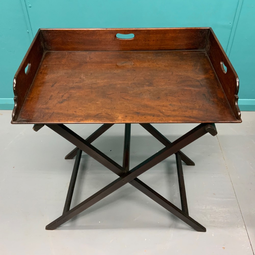 Georgian butlers tray on original stand View III