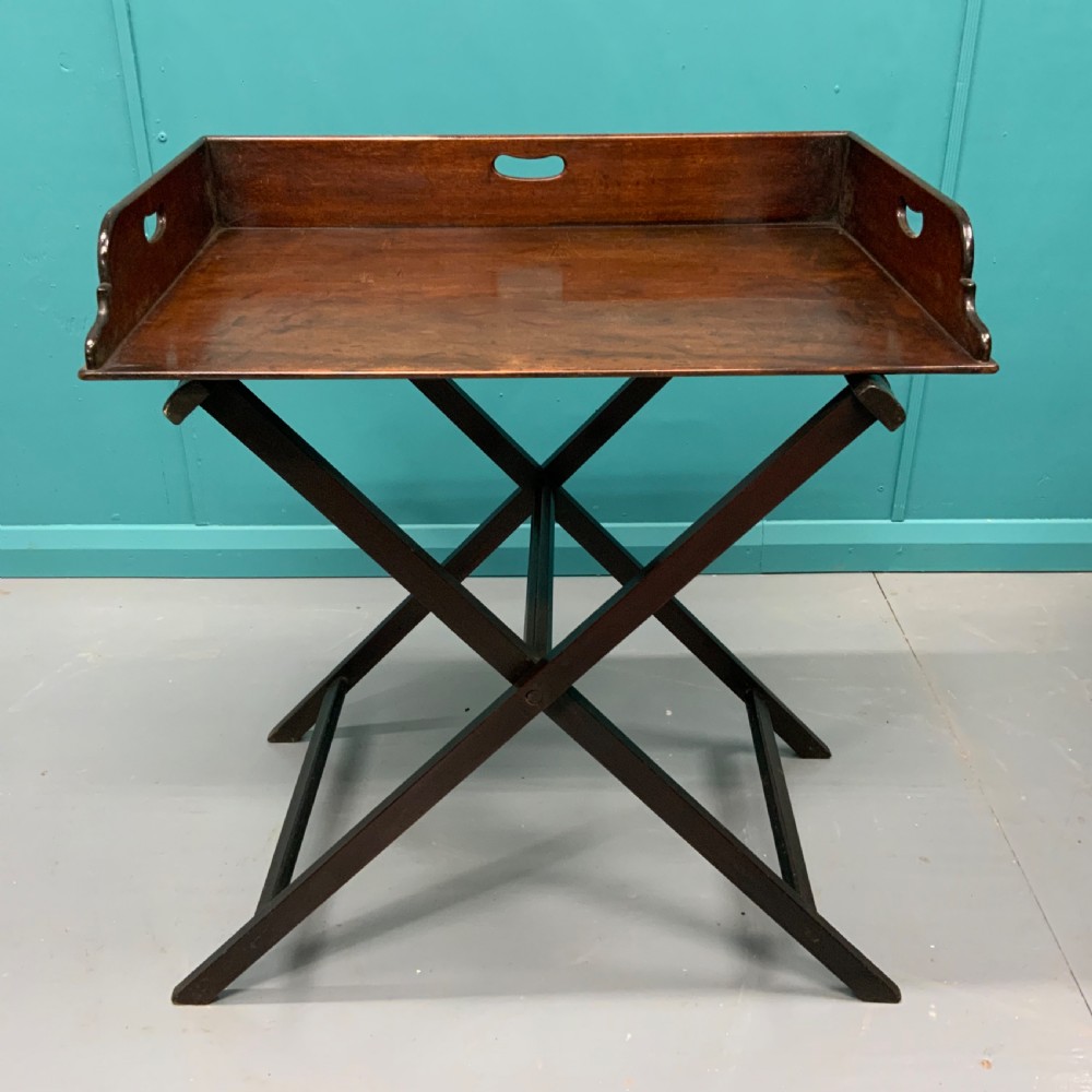 Georgian butlers tray on original stand View IV