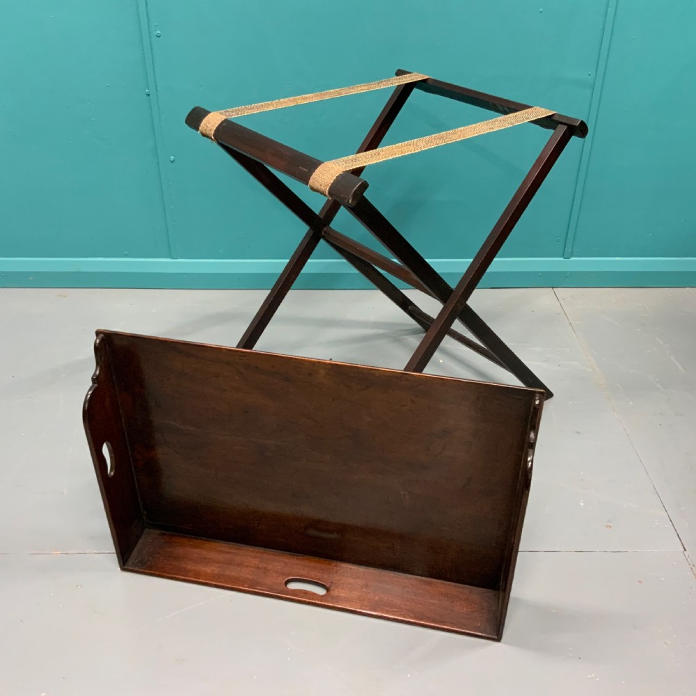 Georgian butlers tray on original stand View V