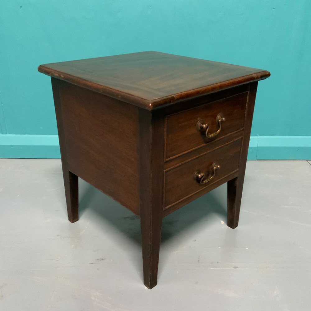 19th century mahogany fireside coal box View V