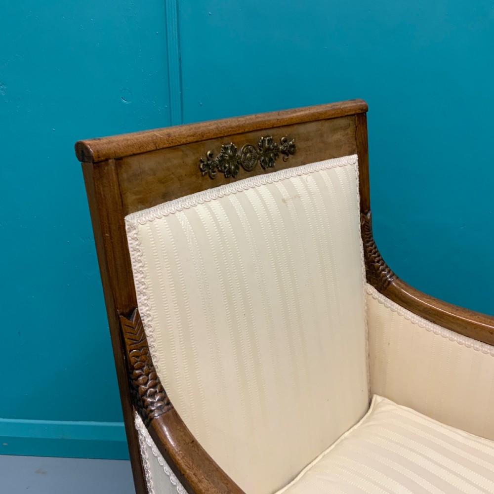 French Empire style armchair with brass mounts View VI