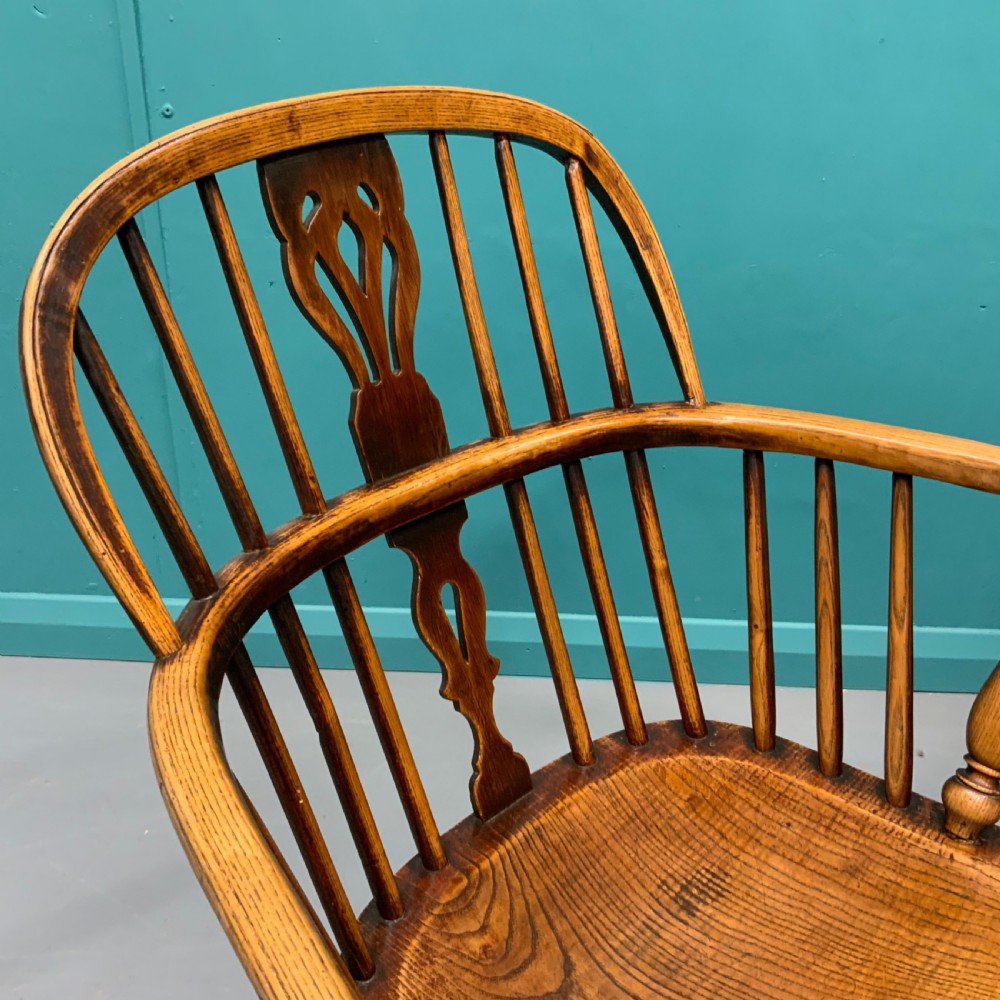 19th century ash and elm Windsor armchair View IV
