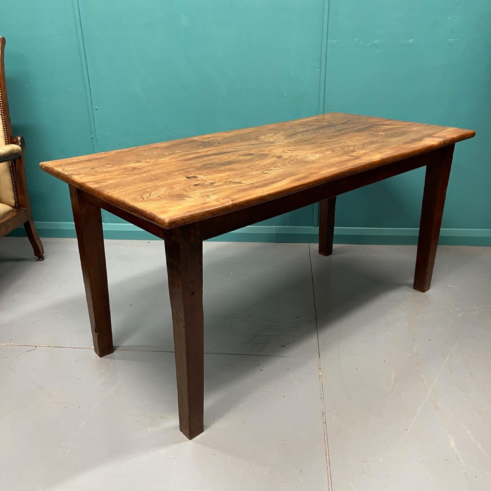 Early 19th century French elm farmhouse table