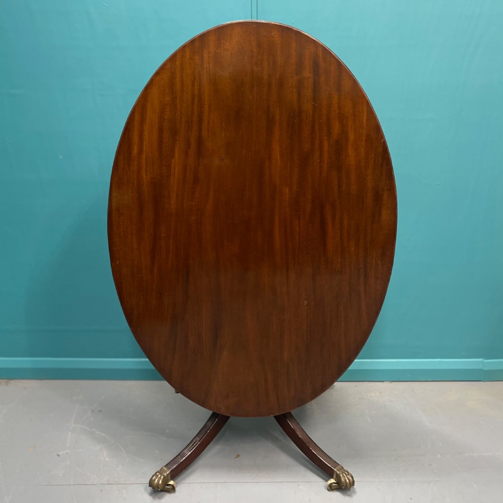 Regency oval mahogany centre table  View III