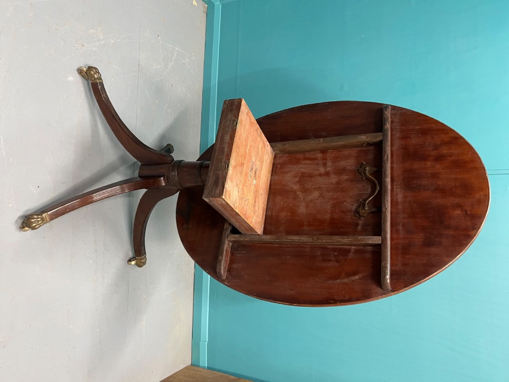 Regency oval mahogany centre table  View V