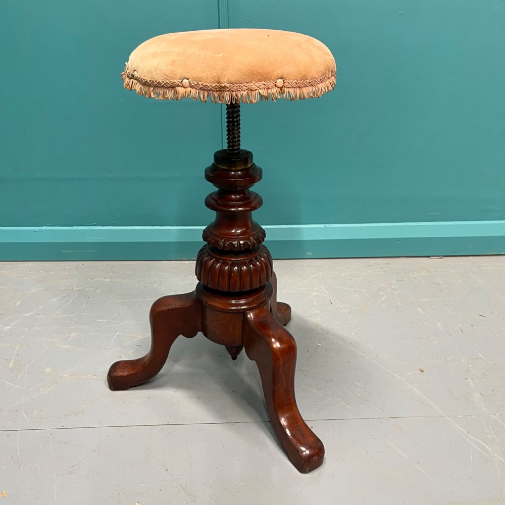 Victorian adjustable height piano stool