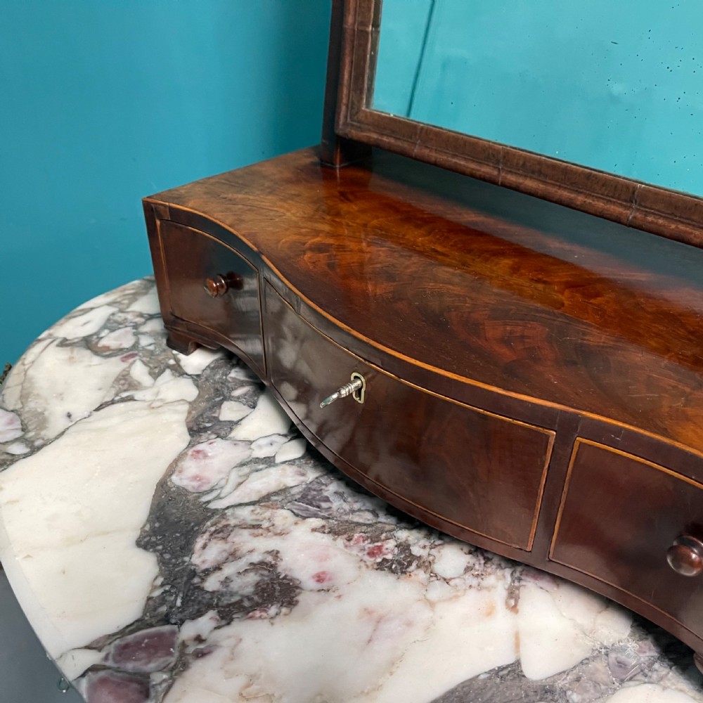 Georgian serpentine front dressing table mirror View VI