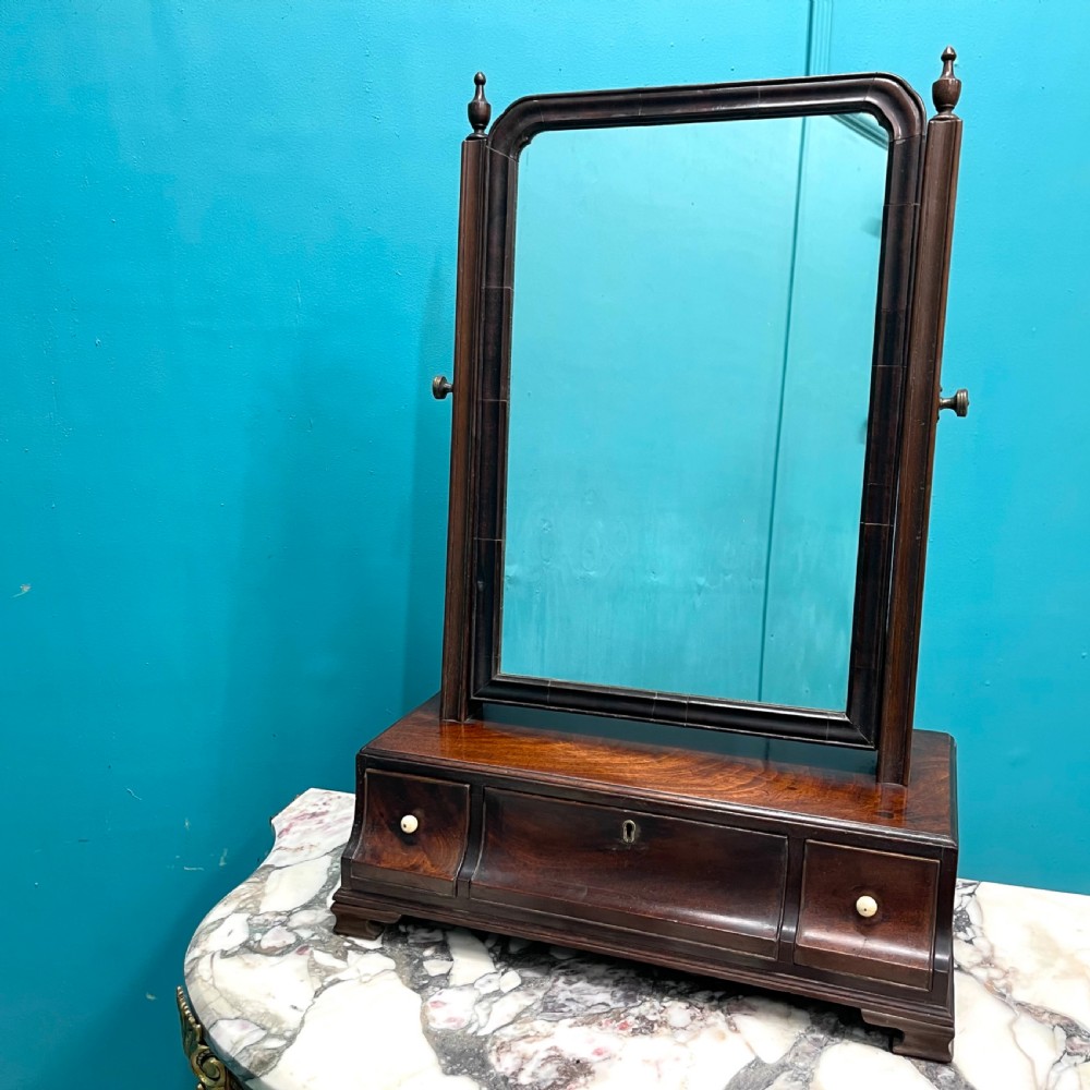 Georgian concave front dressing table mirror