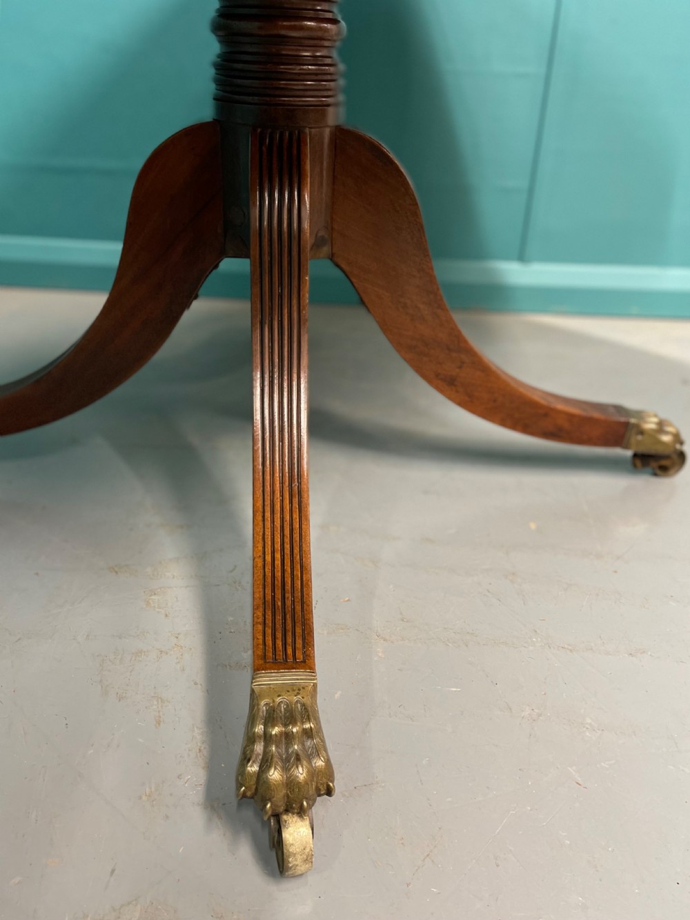 Georgian mahogany tilt top centre table View V