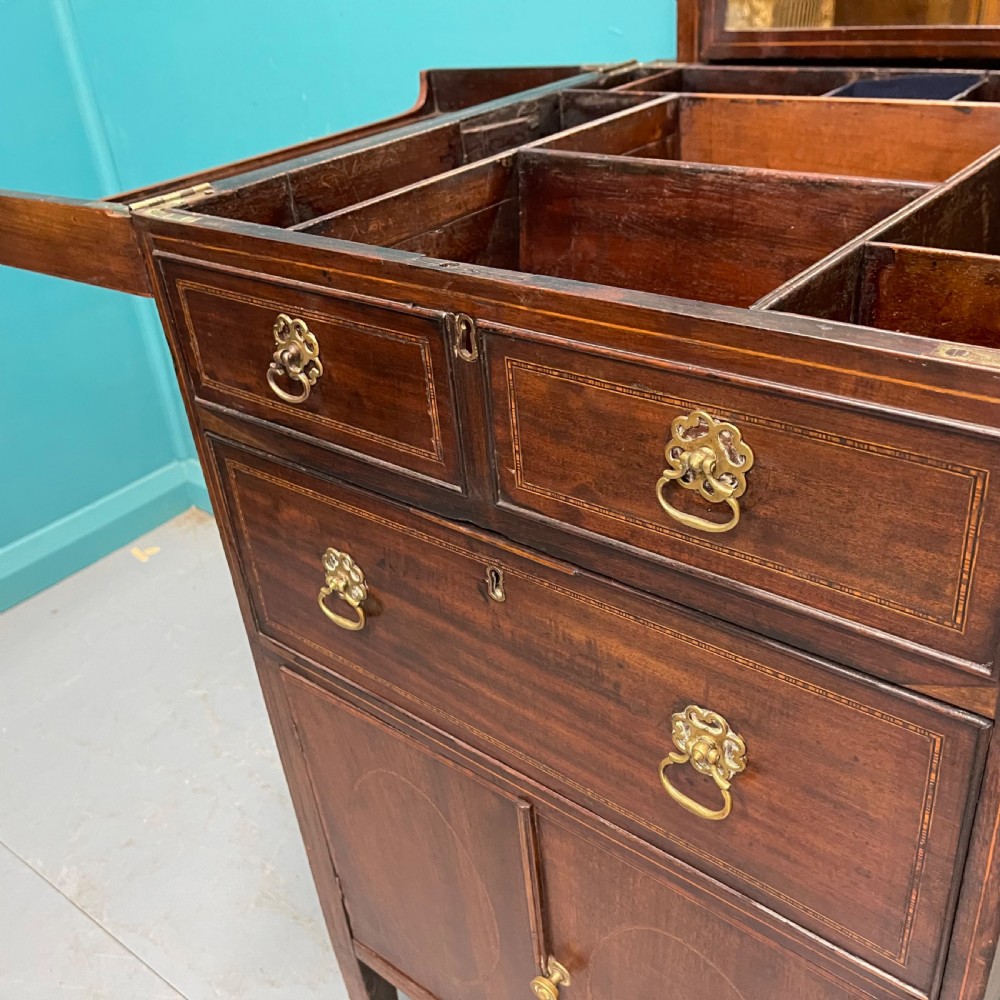 Georgian inlaid Gentleman’s dressing chest View VIII