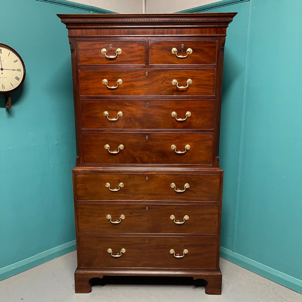 Georgian mahogany chest on chest tallboy