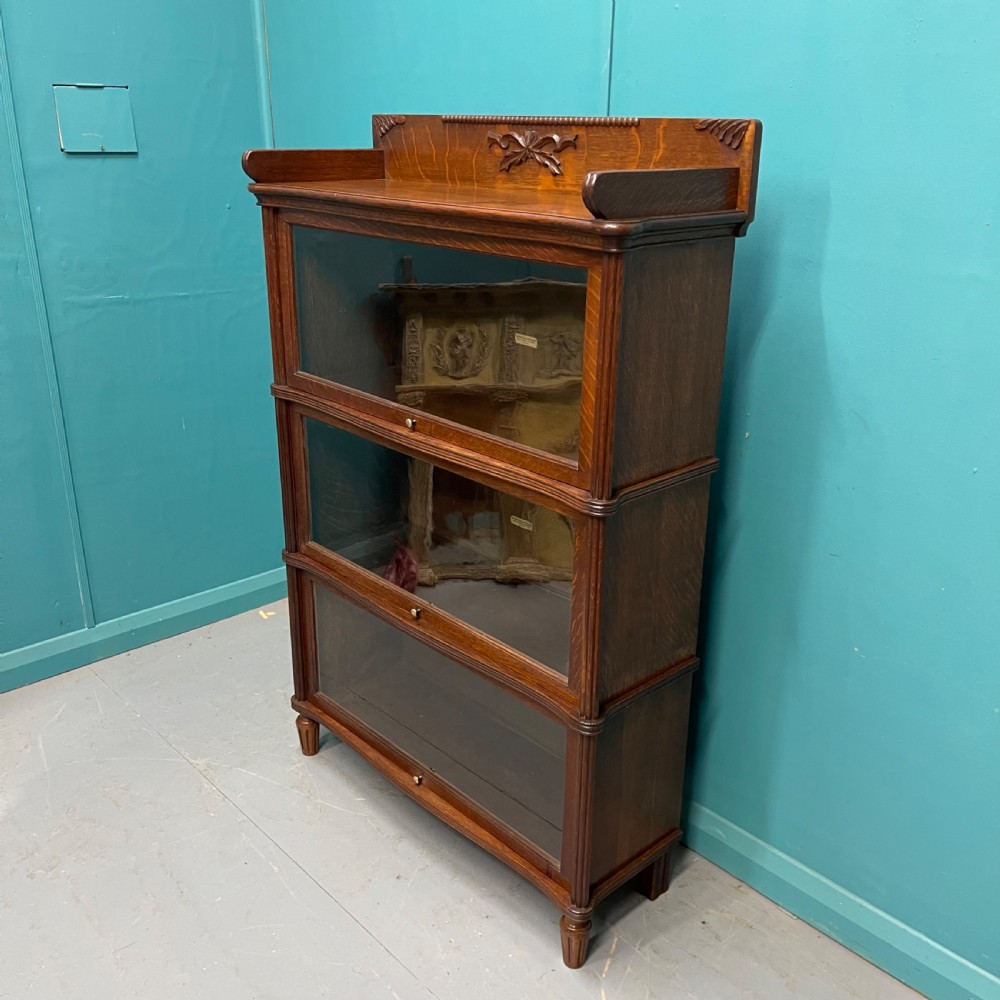 Three section Globe Wernicke stacking bookcase View IV