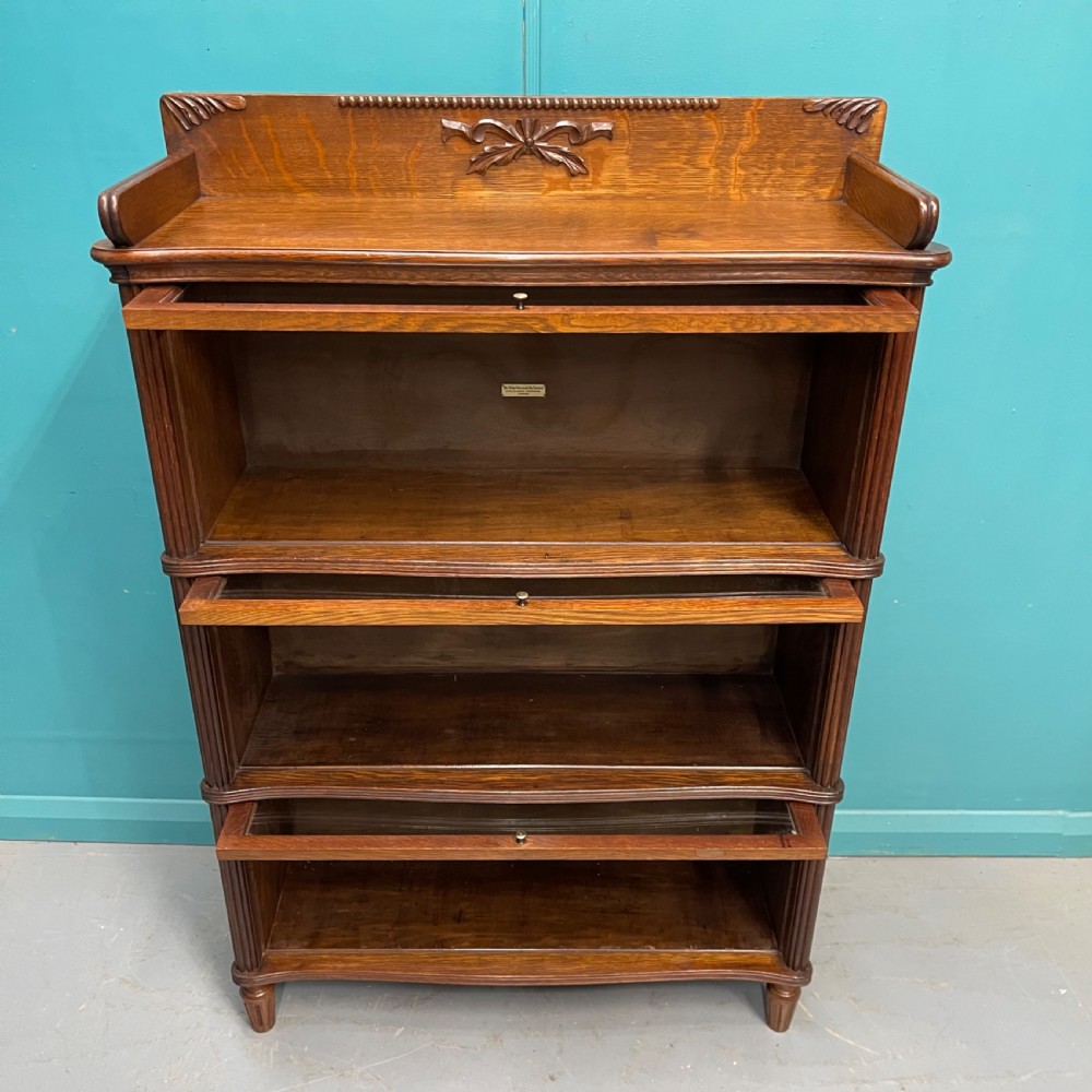 Three section Globe Wernicke stacking bookcase View VI
