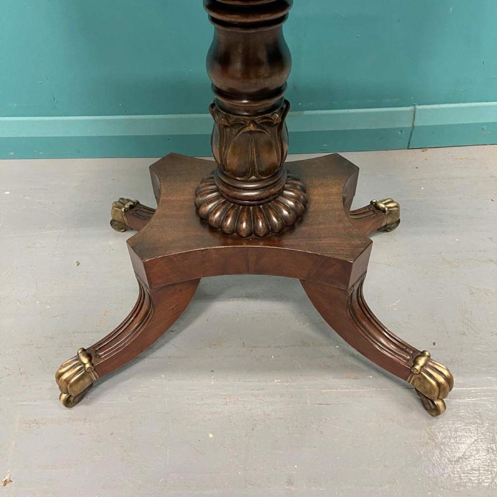 Regency drop leaf sofa table on lions paw castors View VI