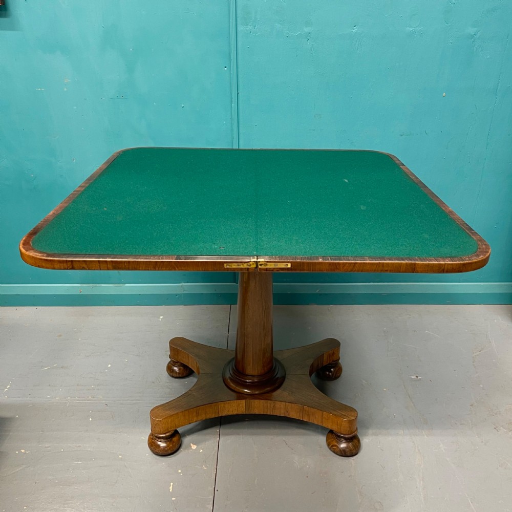 Regency pale rosewood games console table View IV