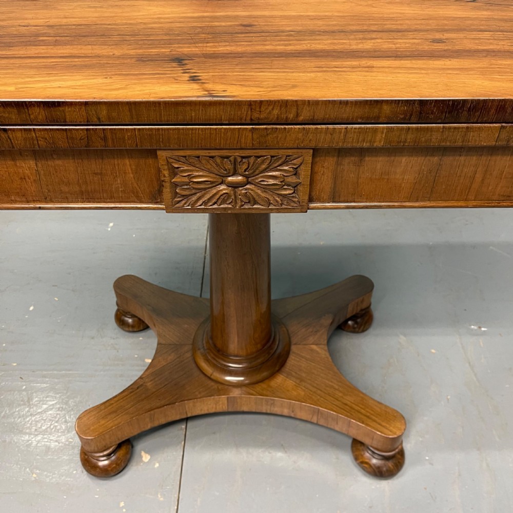 Regency pale rosewood games console table View V