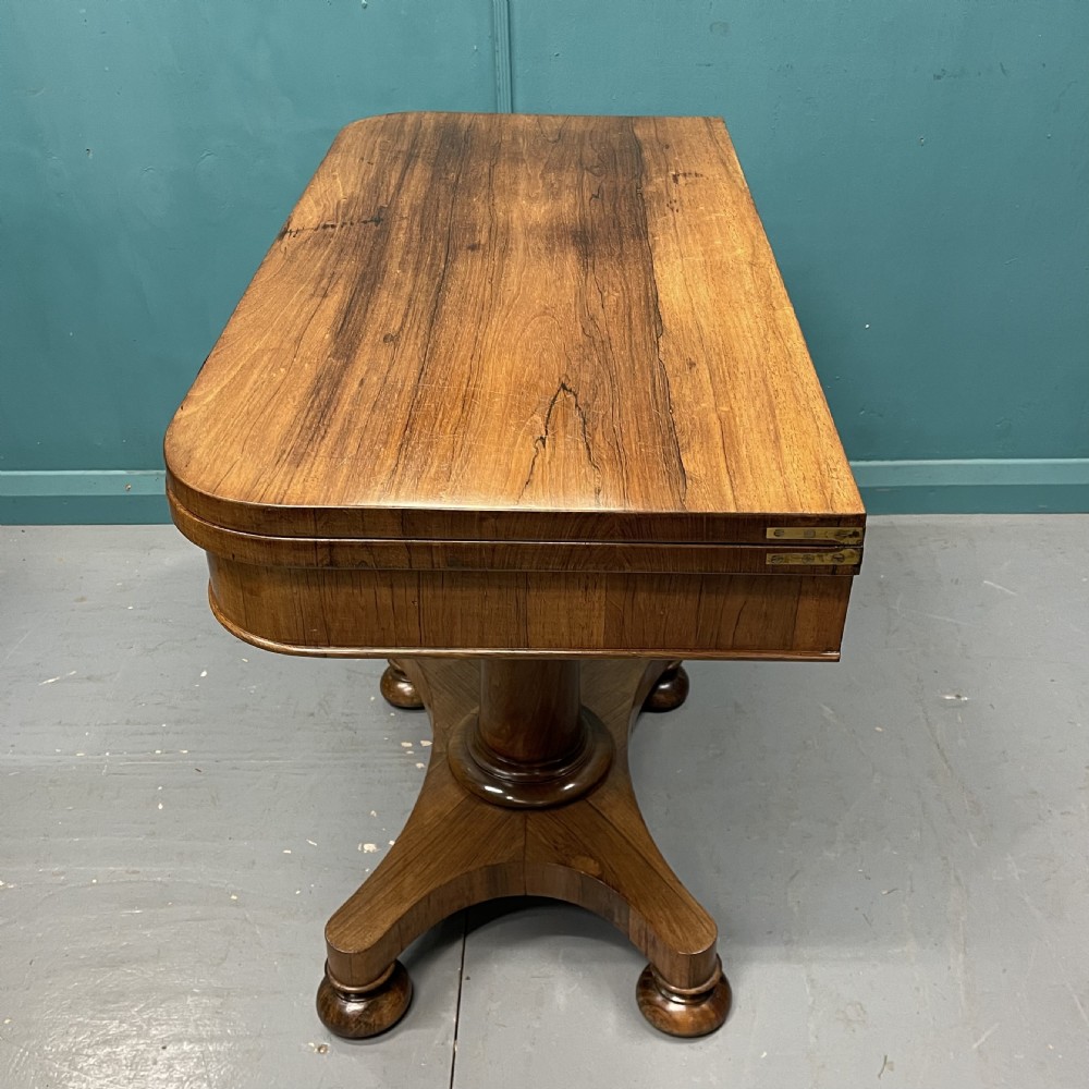 Regency pale rosewood games console table View VI