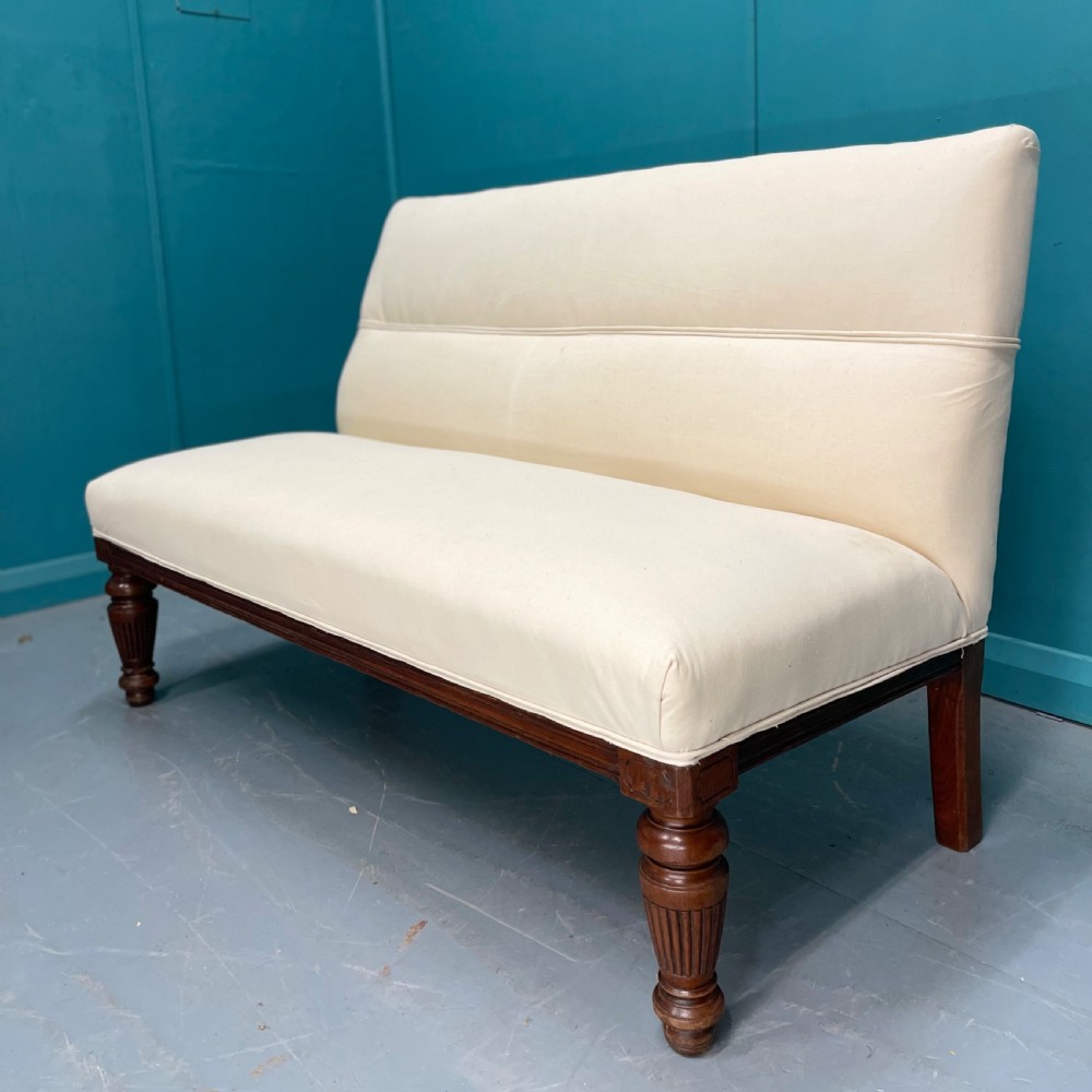 Pair of 19th century window seats in French linen View VII