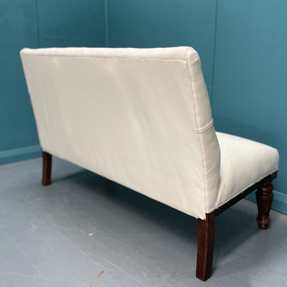 Pair of 19th century window seats in French linen View IX