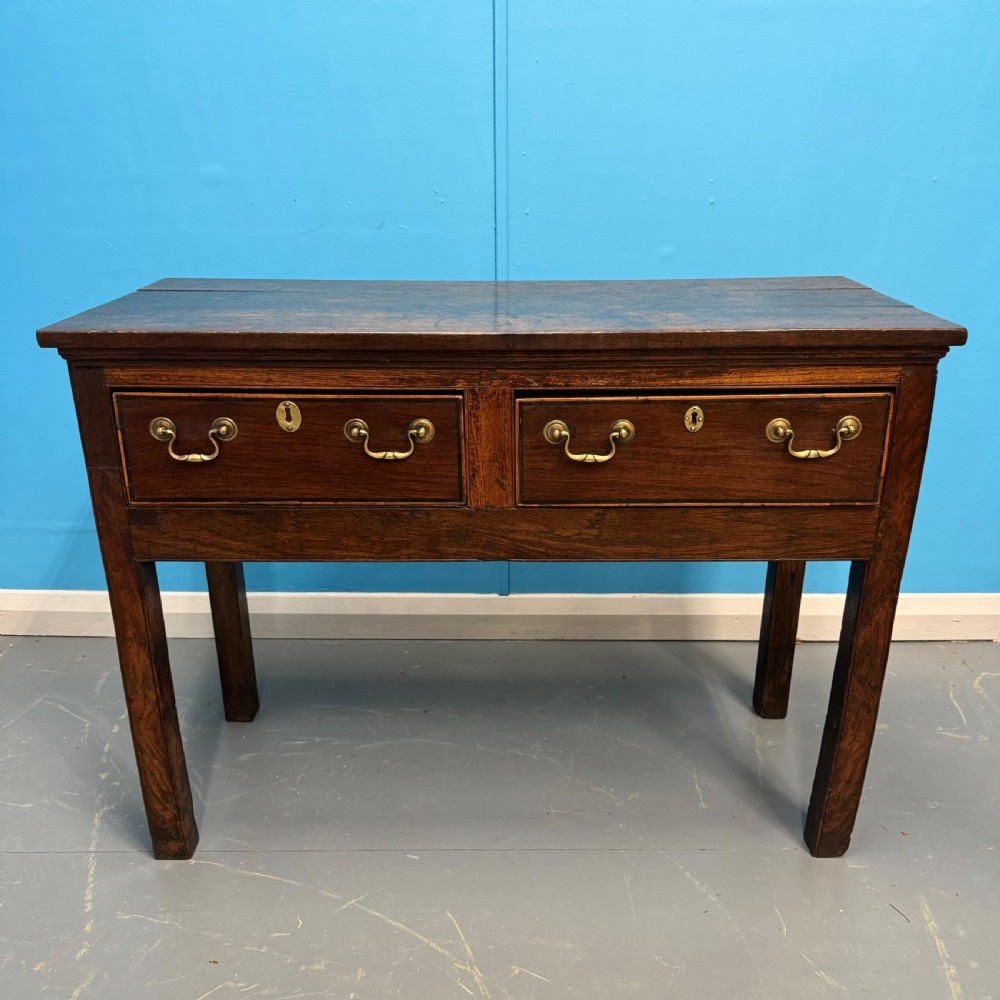 Late 18th century oak dresser base 