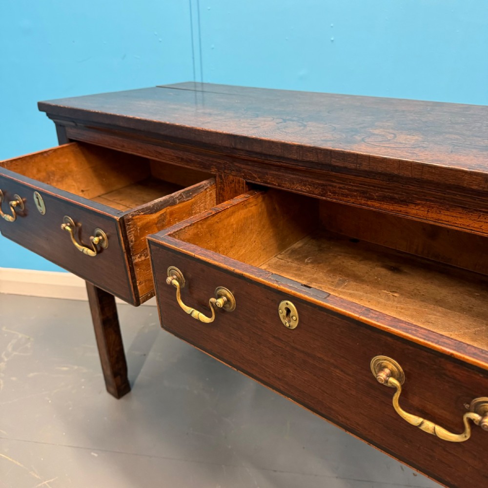 Late 18th century oak dresser base  View III