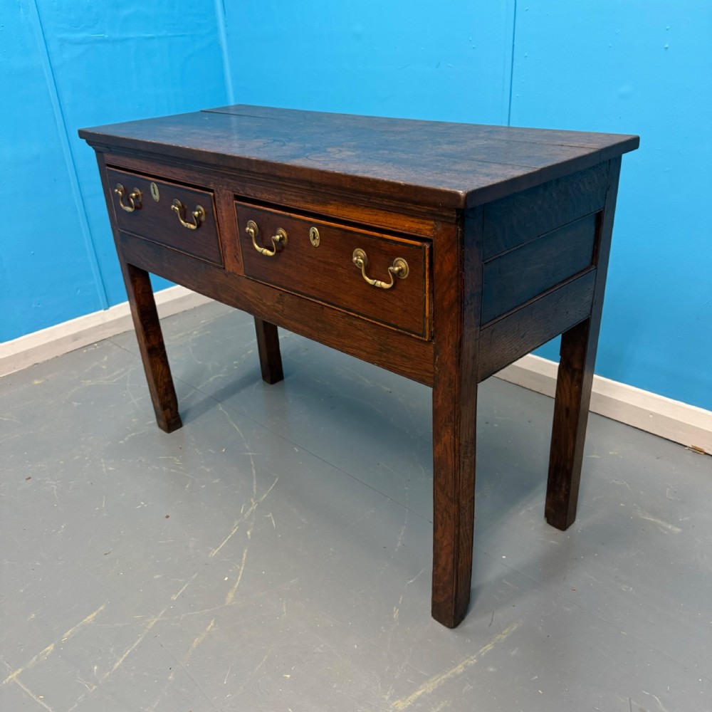Late 18th century oak dresser base  View V