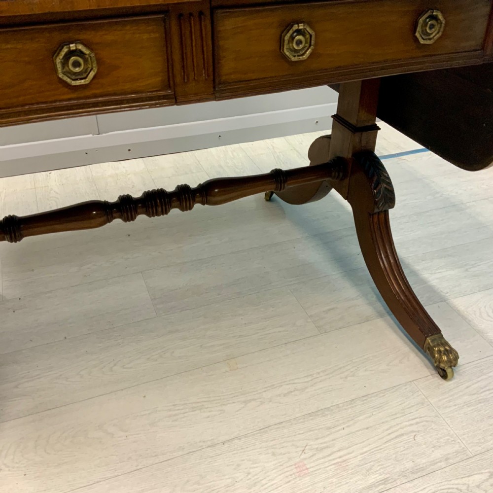 Regency mahogany and cross banded sofa table View III