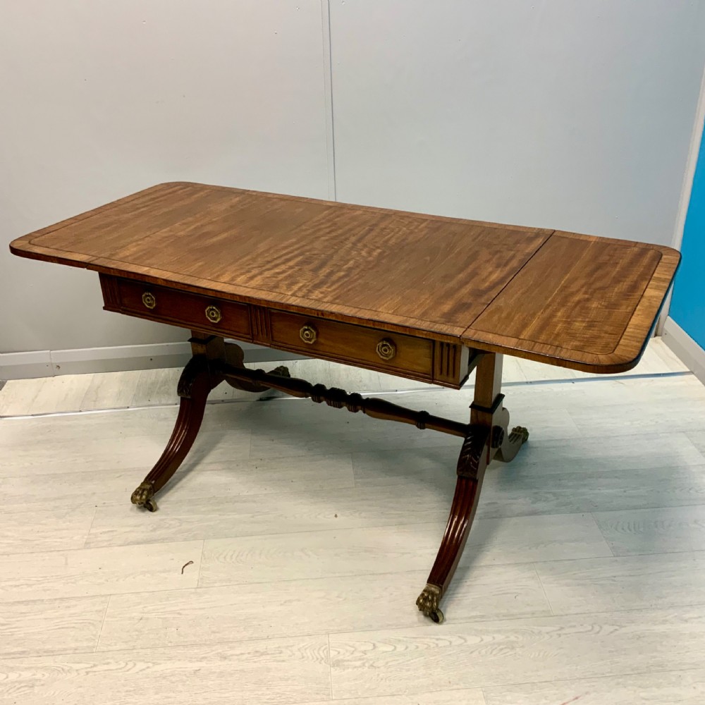 Regency mahogany and cross banded sofa table View IV