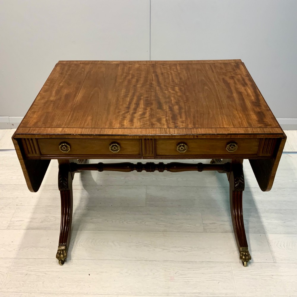 Regency mahogany and cross banded sofa table View V