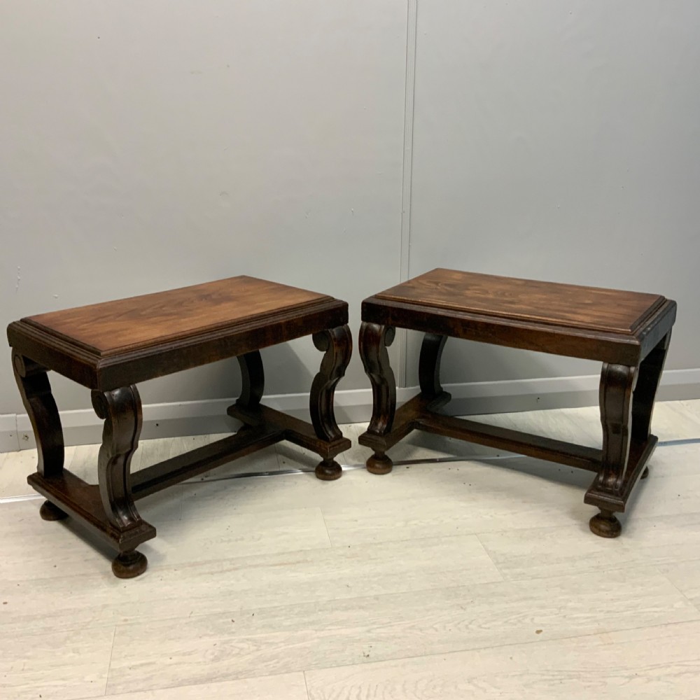 Pair of French sofa side tables