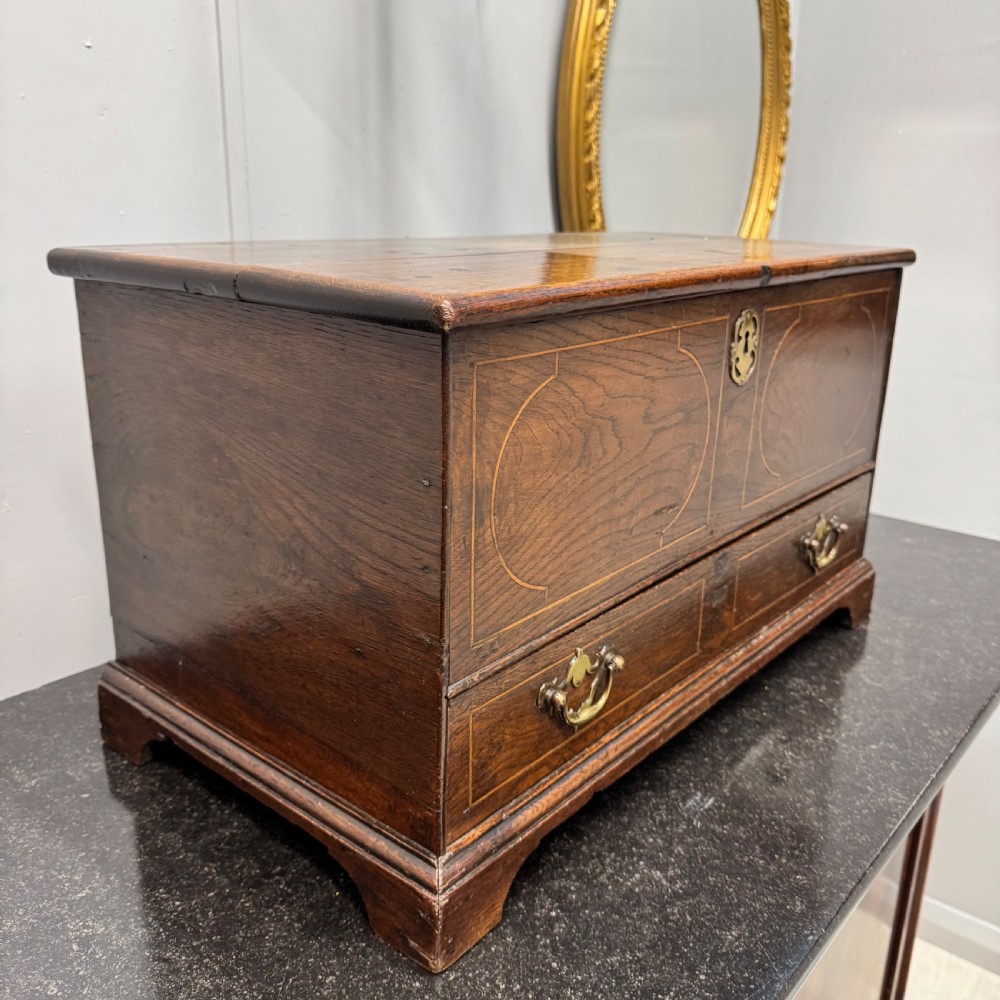 18th century oak mini mule chest View II