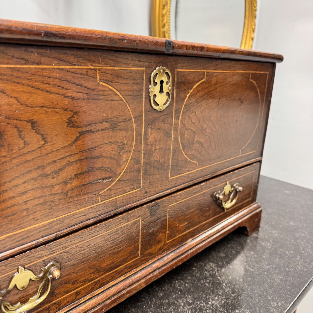 18th century oak mini mule chest View III