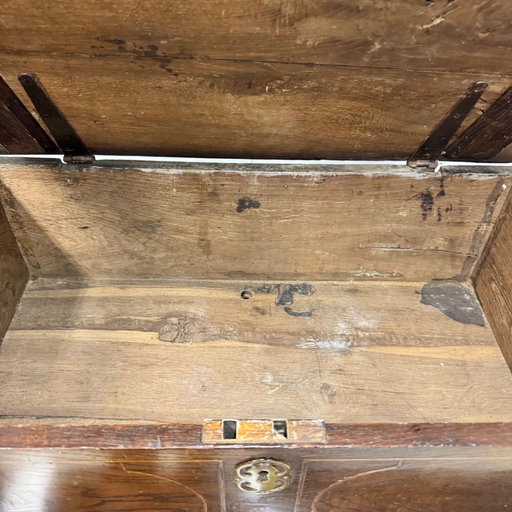 18th century oak mini mule chest View V