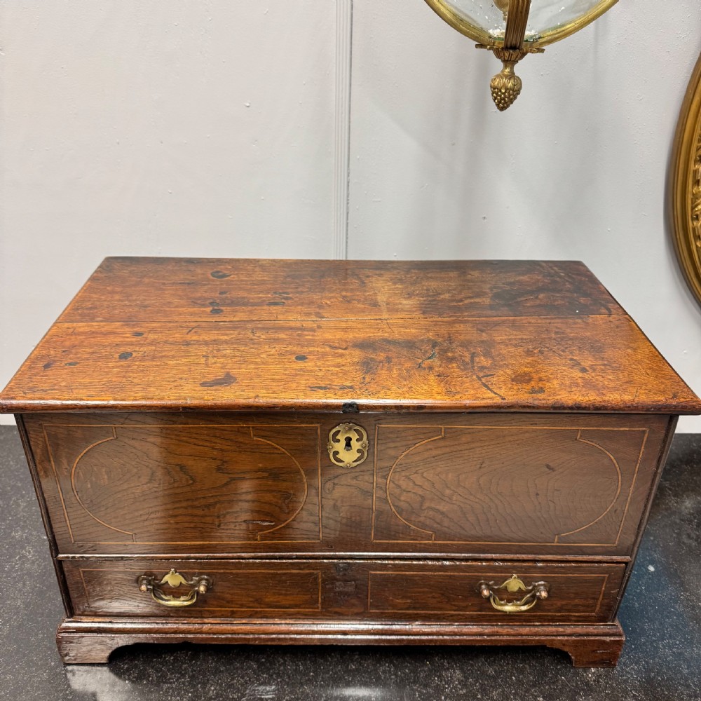 18th century oak mini mule chest View VI
