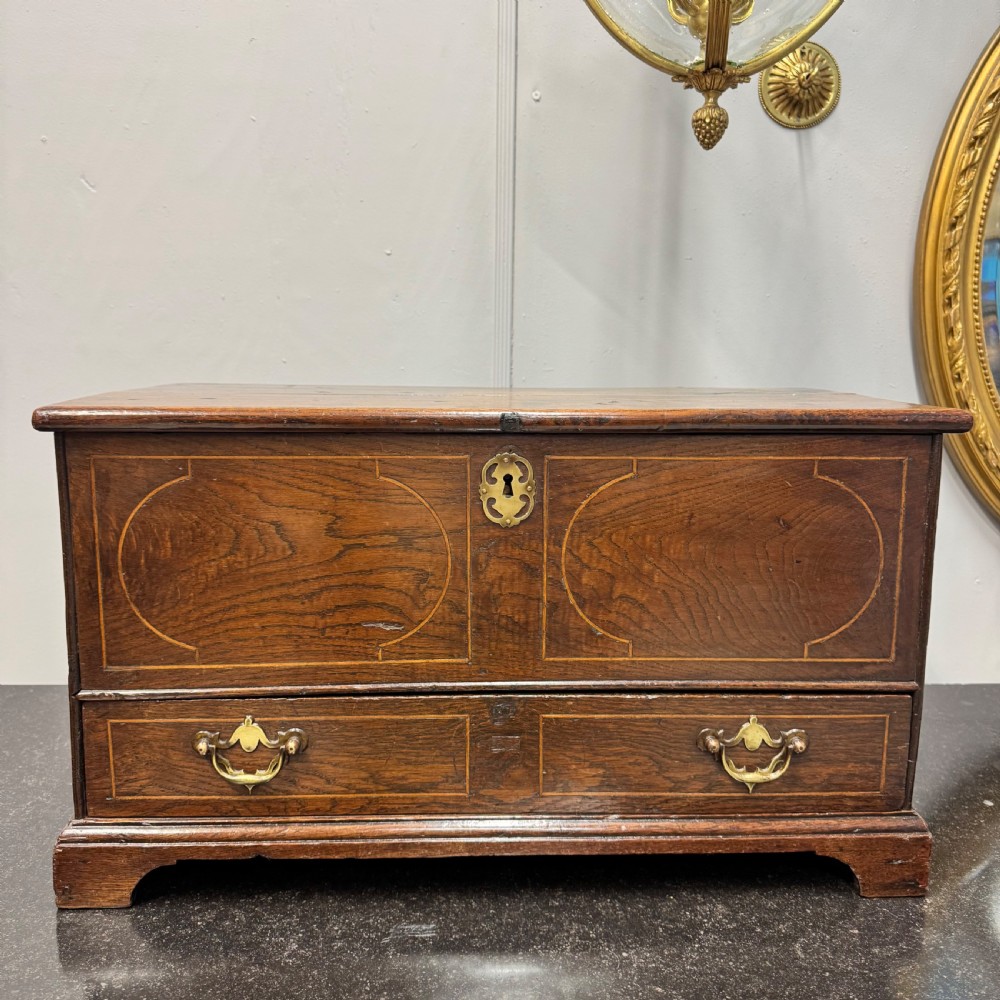 18th century oak mini mule chest View IX