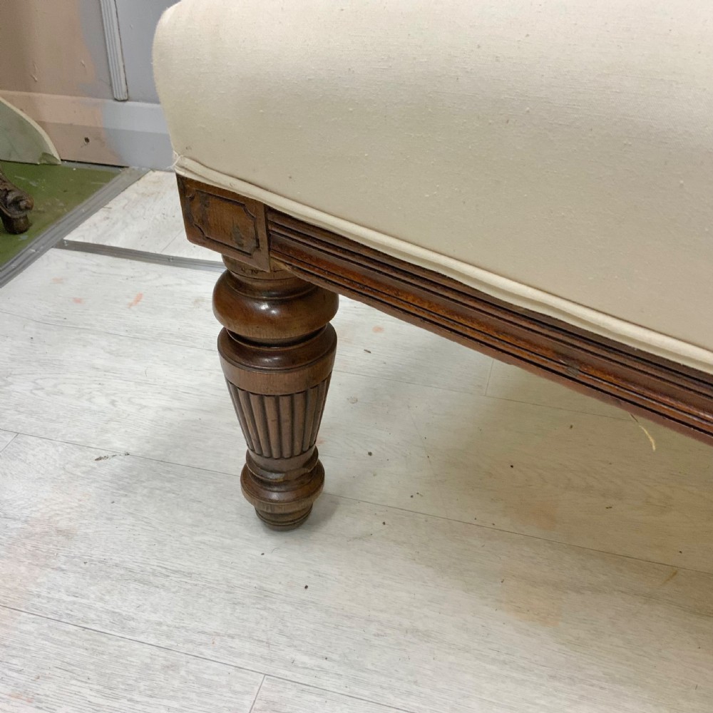 Victorian window seat in calico View II