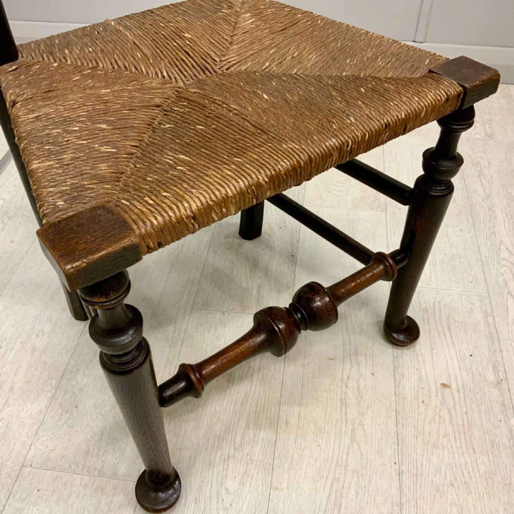 Set of 4 oak ladder back chairs View III