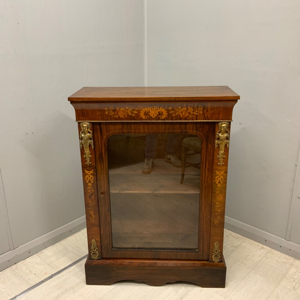 Victorian inlaid pier cabinet