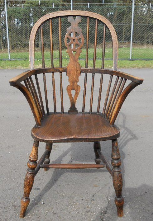 Windsor Elm Kitchen Wheelback Armchair